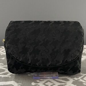 Christian Dior Black Houndstooth Canvas Cosmetic Pouch